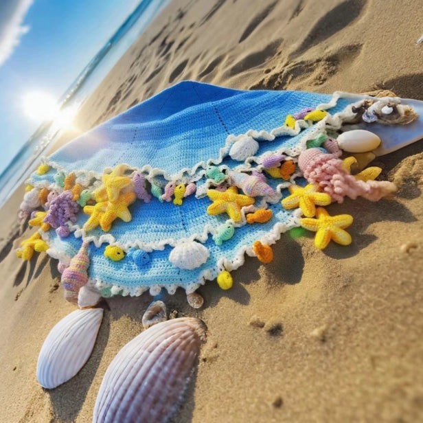 Crochet Kit - Ocean Series Flower Blanket