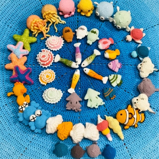 Crochet Kit - Ocean Series Flower Blanket