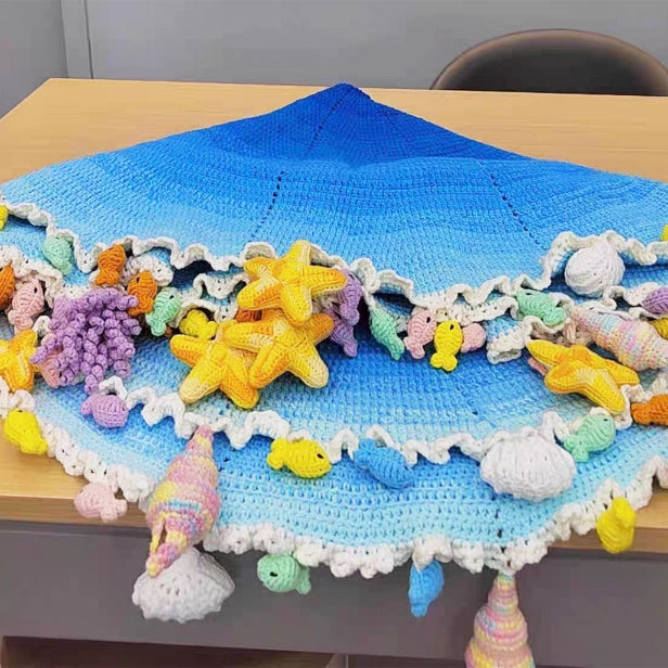Crochet Kit - Ocean Series Flower Blanket