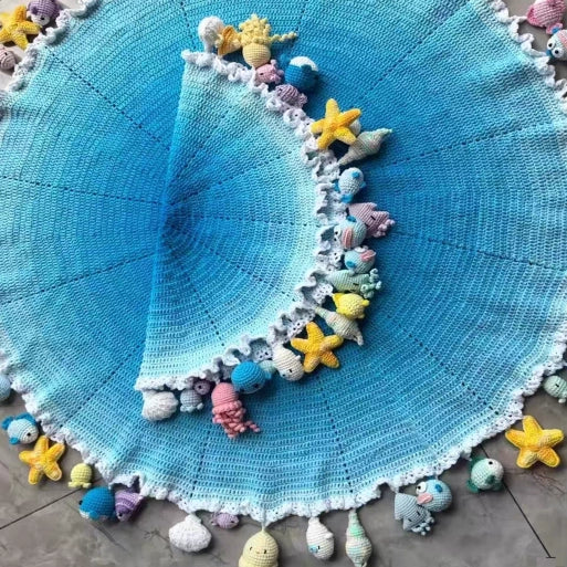 Crochet Kit - Ocean Series Flower Blanket