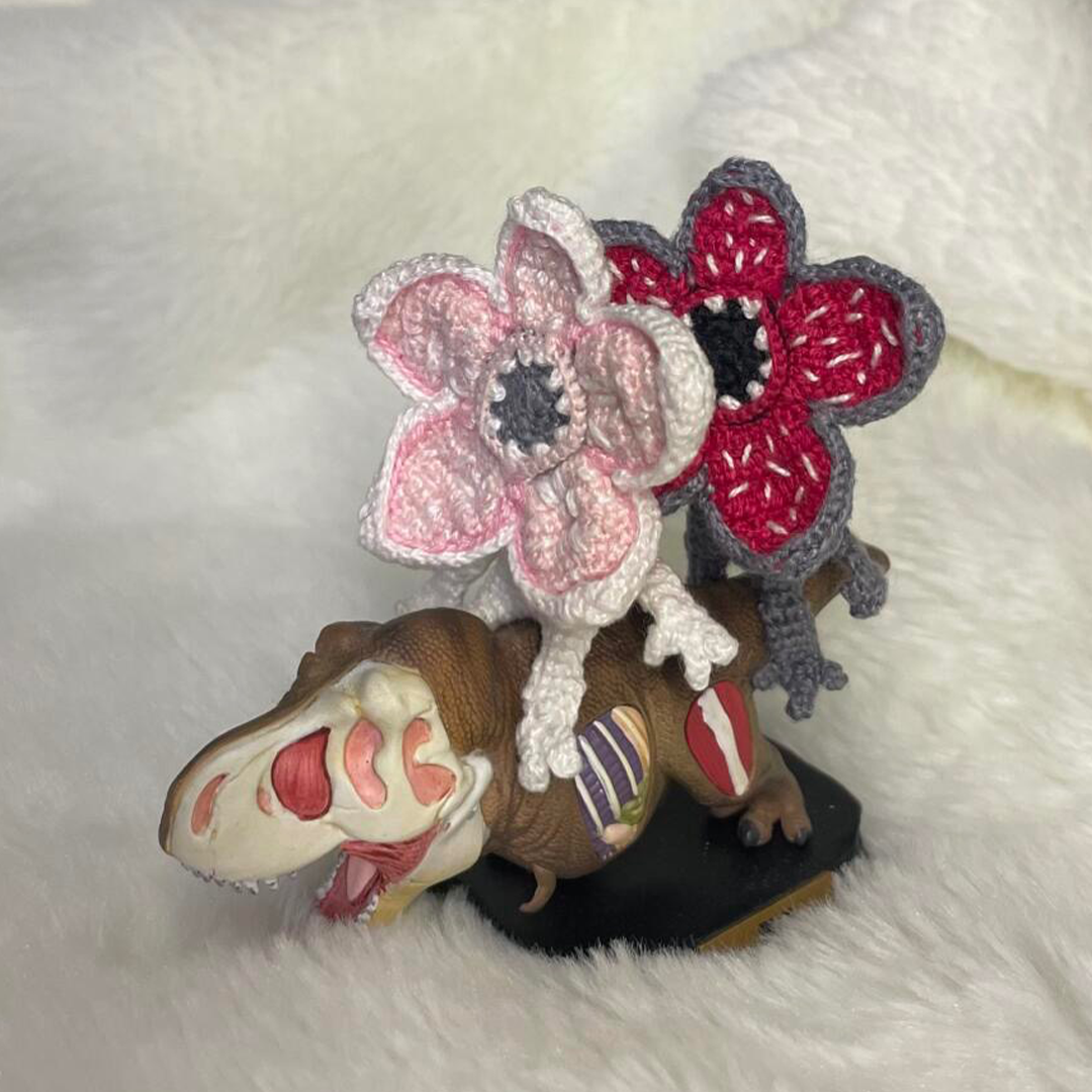 Demodog Crochet | Finished Crochet Earmuffs, Bag Charms, Headphone Cases, Crossbody Bags - Custom Orders Welcome