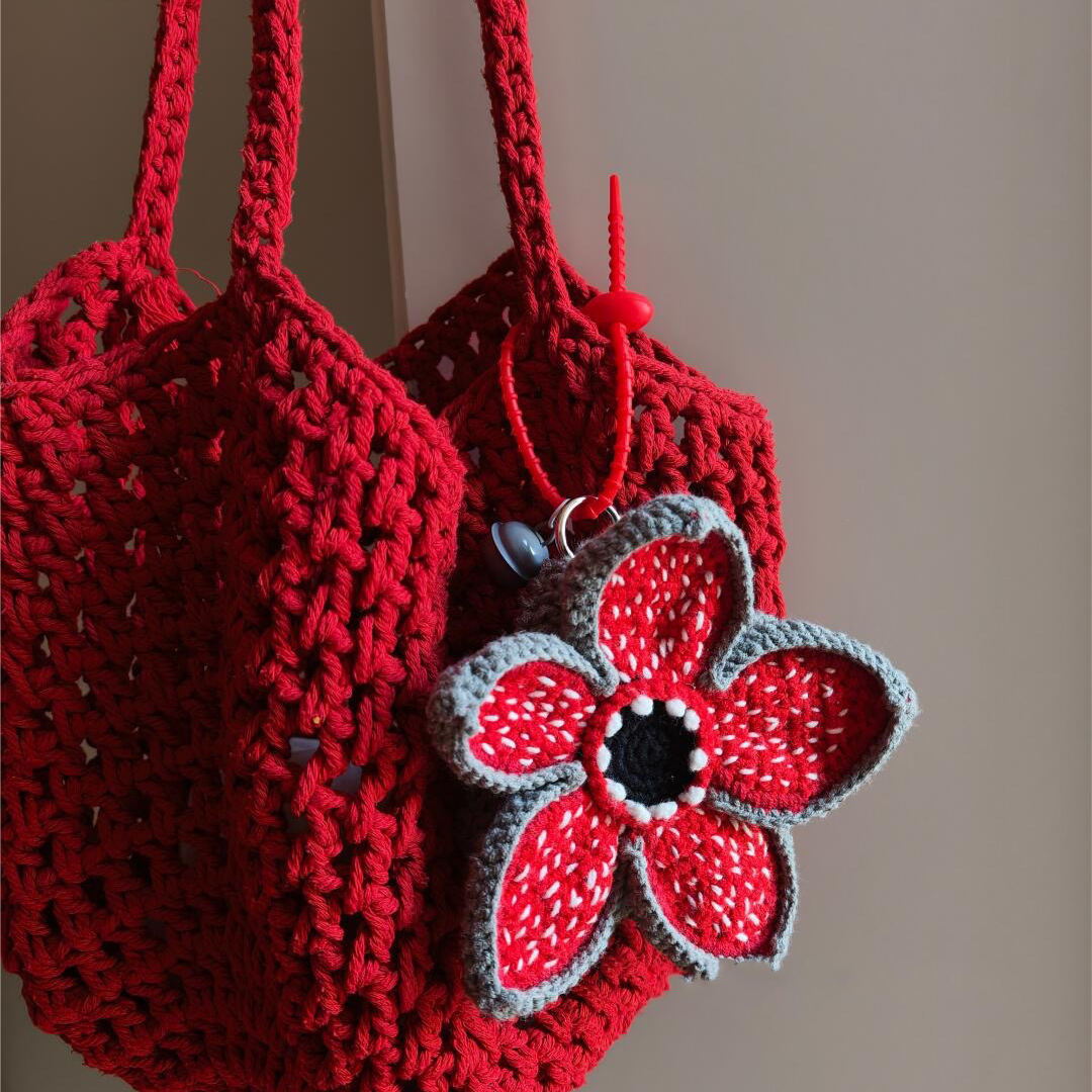 Demodog Crochet | Finished Crochet Earmuffs, Bag Charms, Headphone Cases, Crossbody Bags - Custom Orders Welcome