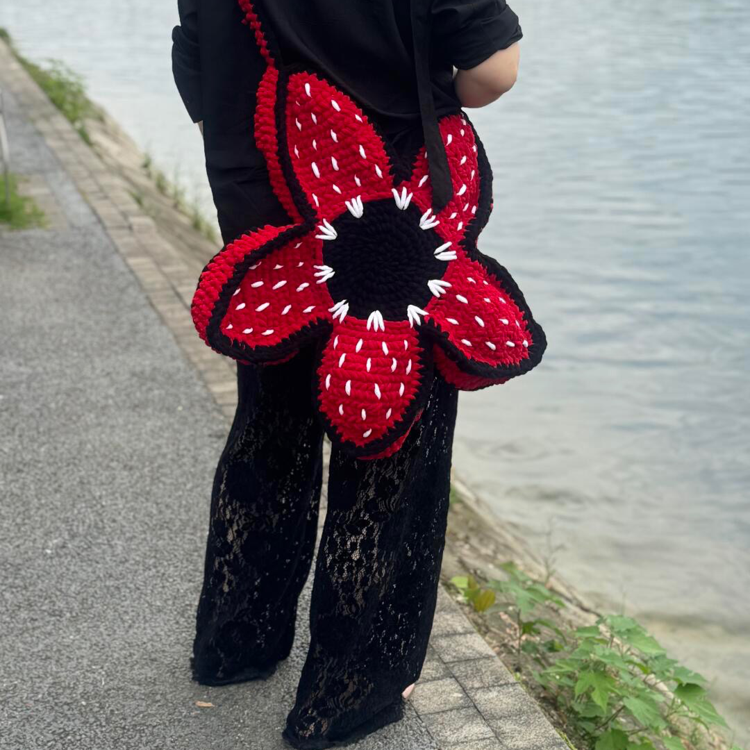 Demodog Crochet | Finished Crochet Earmuffs, Bag Charms, Headphone Cases, Crossbody Bags - Custom Orders Welcome