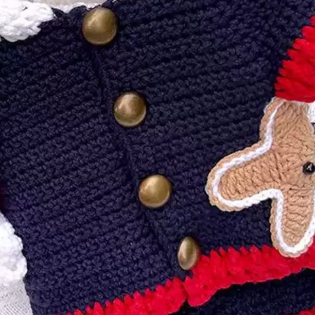 Crochet Kit - Handmade Crocheting Material Kit for Dog's Christmas Sweater
