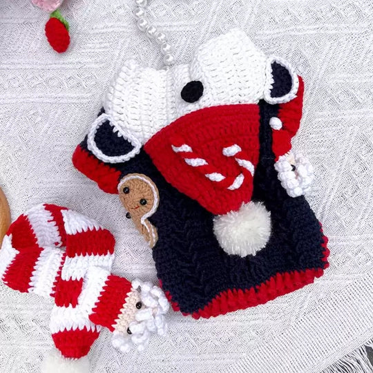 Crochet Kit - Handmade Crocheting Material Kit for Dog's Christmas Sweater