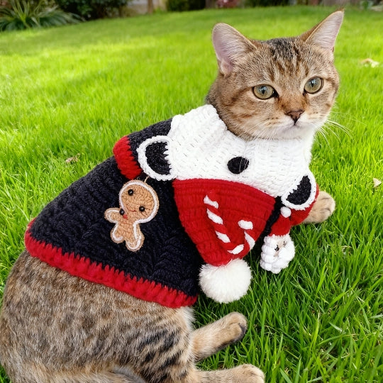 Crochet Kit - Handmade Crocheting Material Kit for Dog's Christmas Sweater