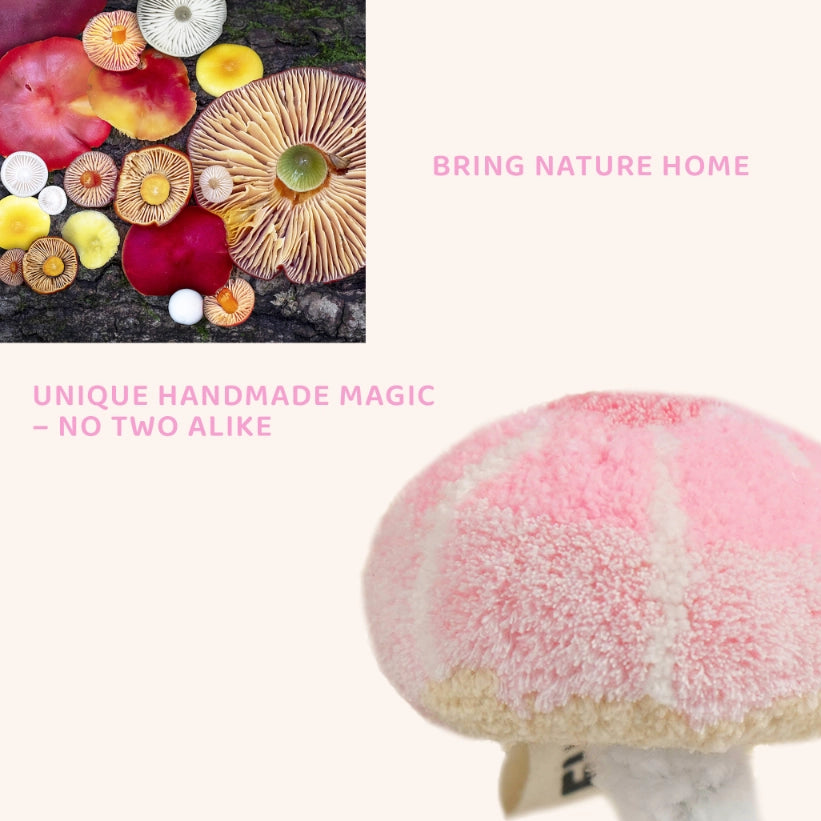 Artisan-Made - Pink Mushroom Magnetic Sticker