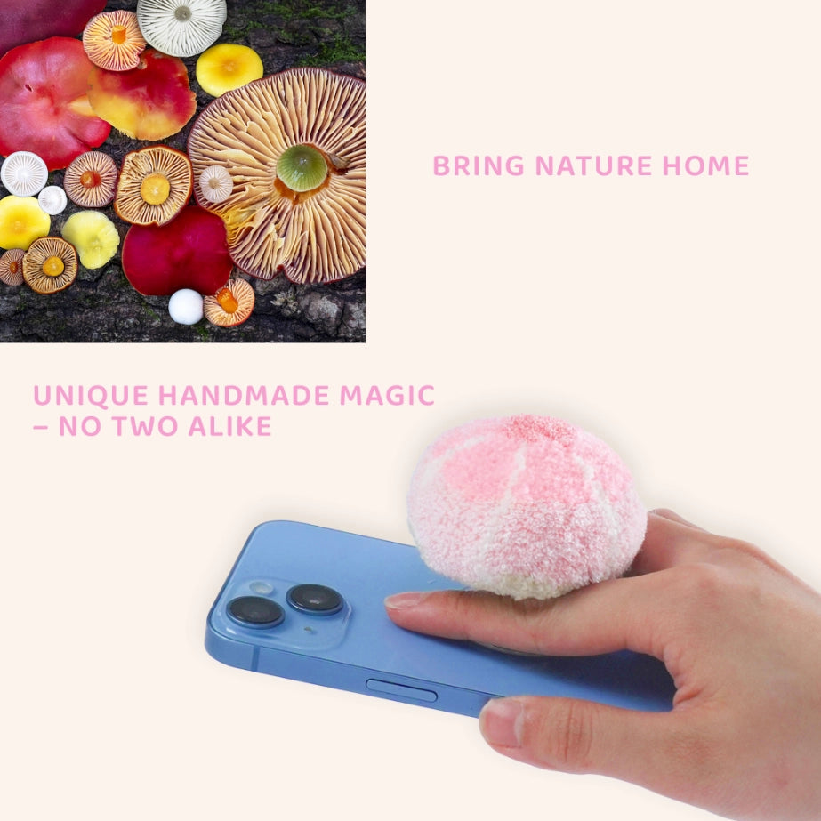 Artisan-Made - Pink Mushroom Phone Stand
