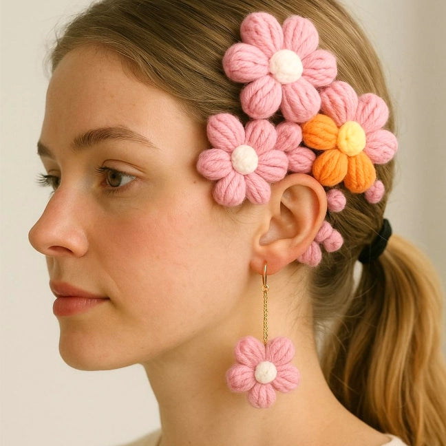Crochet Kit - Puff Flowers