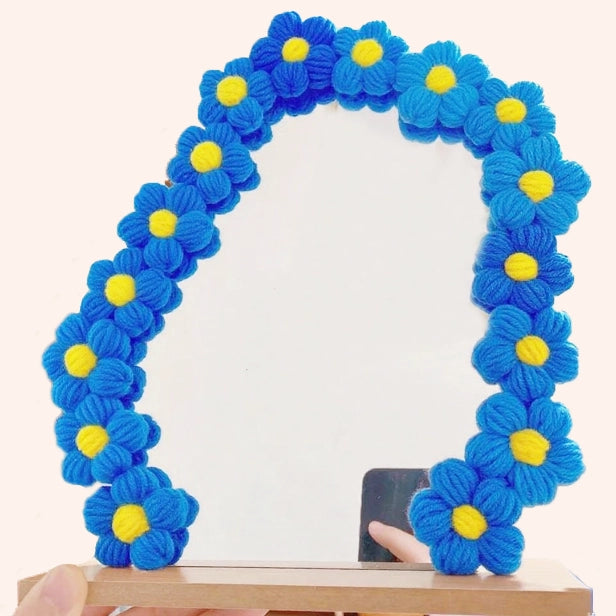 Crochet Kit: 15-50 Pcs Blue Puff Flowers