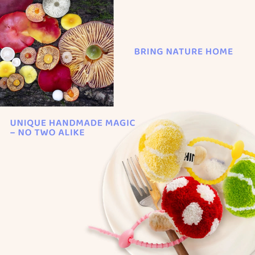 Artisan-Made - Purple Mushroom Keychain