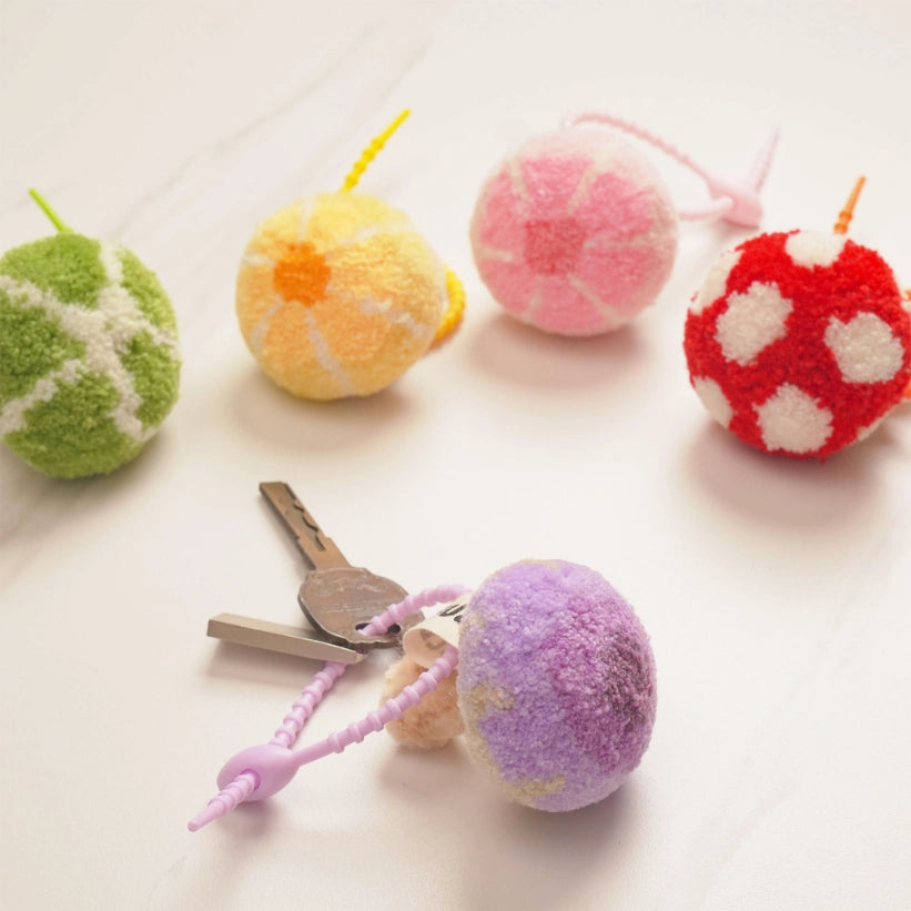 Artisan-Made - Purple Mushroom Keychain