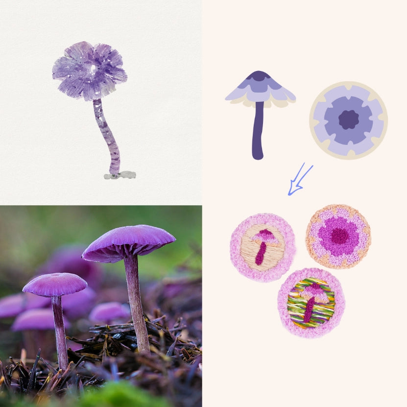 Artisan-Made - Purple Mushroom Coaster