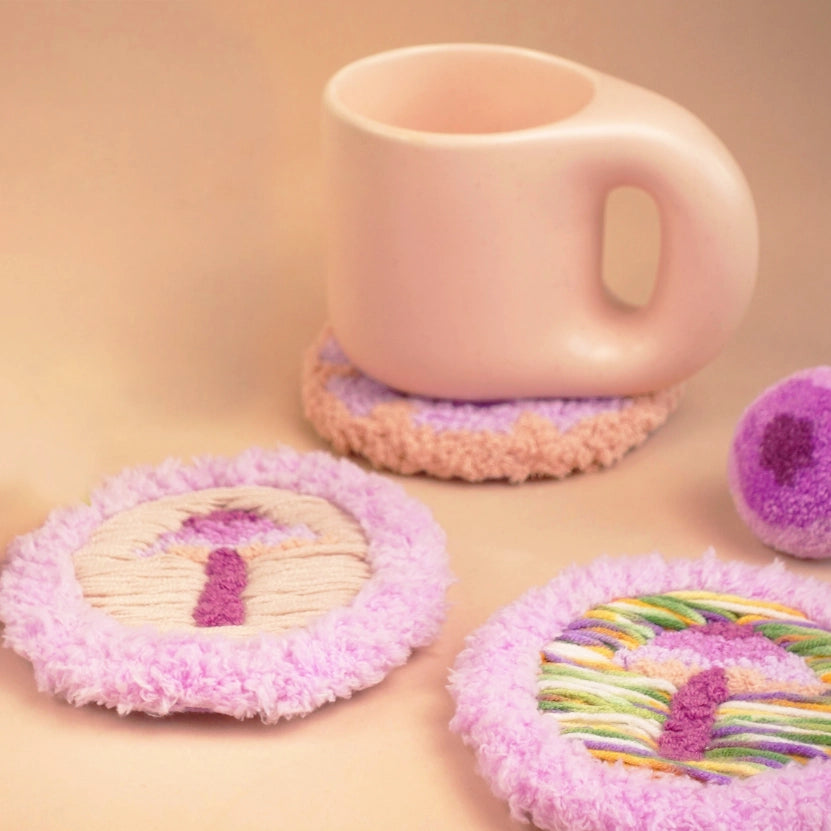 Artisan-Made - Purple Mushroom Coaster