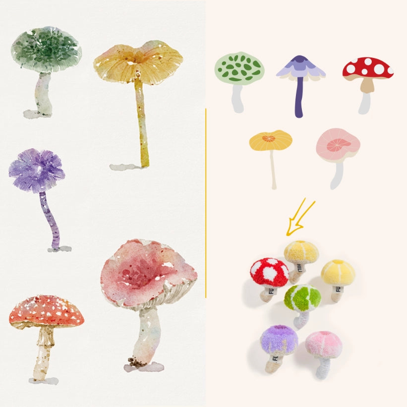 Artisan-Made - Red Mushroom Magnetic Sticker