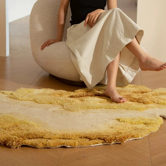 Artisan-Made - Rippling Gold Rug