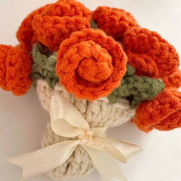 Crochet Kit -  Rose Flower with Basket Coaster