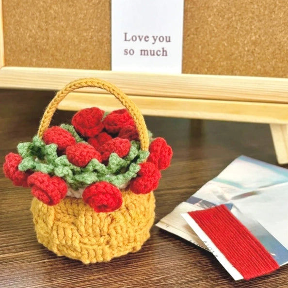 Crochet Kit -  Lily of the valley with Basket Coaster