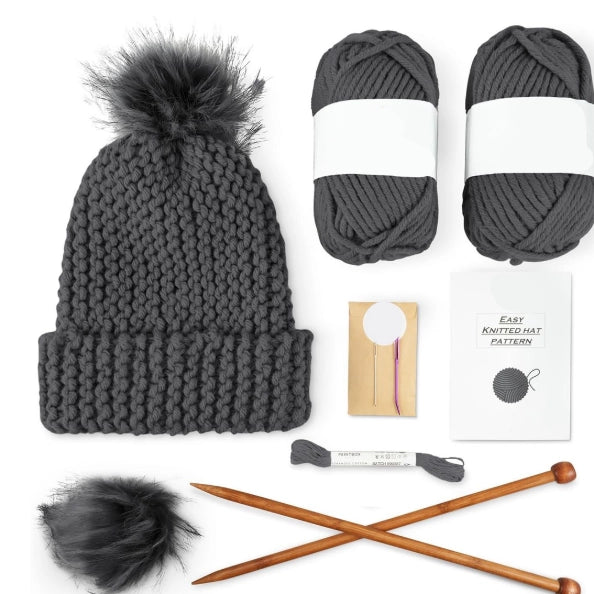 Bundle - Needle-Knitting Kit for Hat, Scarf and Gloves