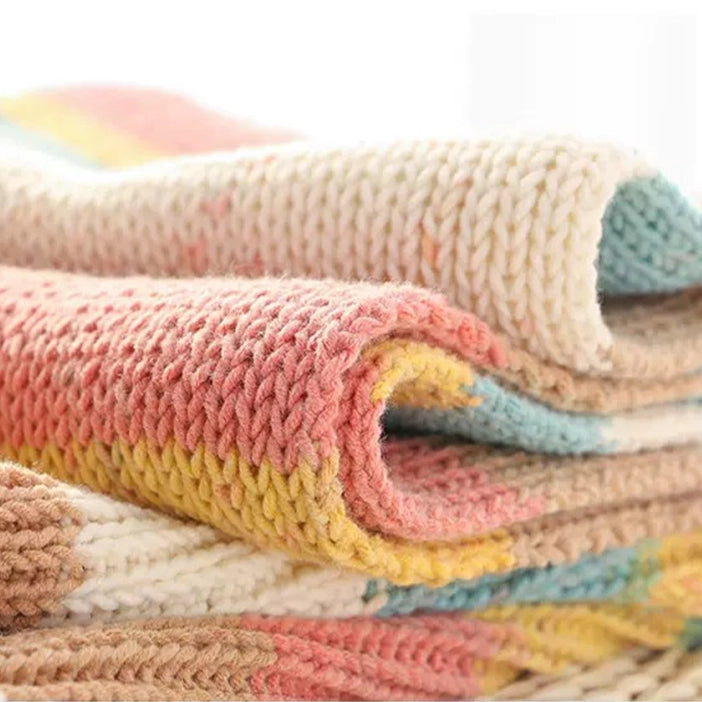 Rainbow Segment-Dyed Milk Cotton Yarn 100 Grams