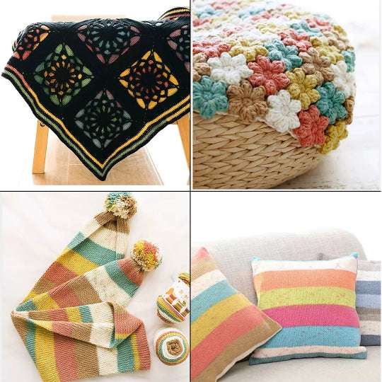 Rainbow Segment-Dyed Milk Cotton Yarn 100 Grams