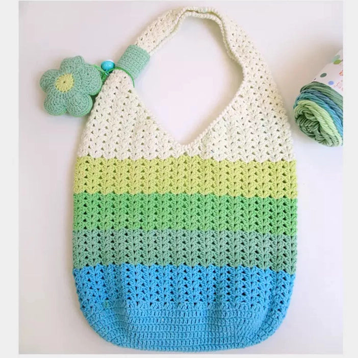 Rainbow Segment-Dyed Milk Cotton Yarn 100 Grams