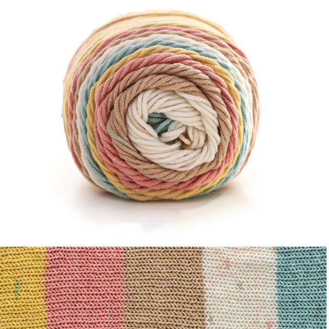 Rainbow Segment-Dyed Milk Cotton Yarn 100 Grams