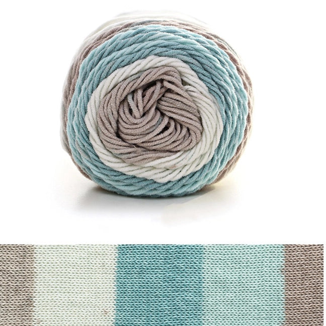 Rainbow Segment-Dyed Milk Cotton Yarn 100 Grams