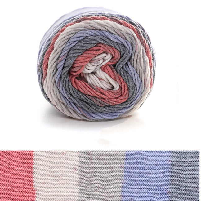 Rainbow Segment-Dyed Milk Cotton Yarn 100 Grams