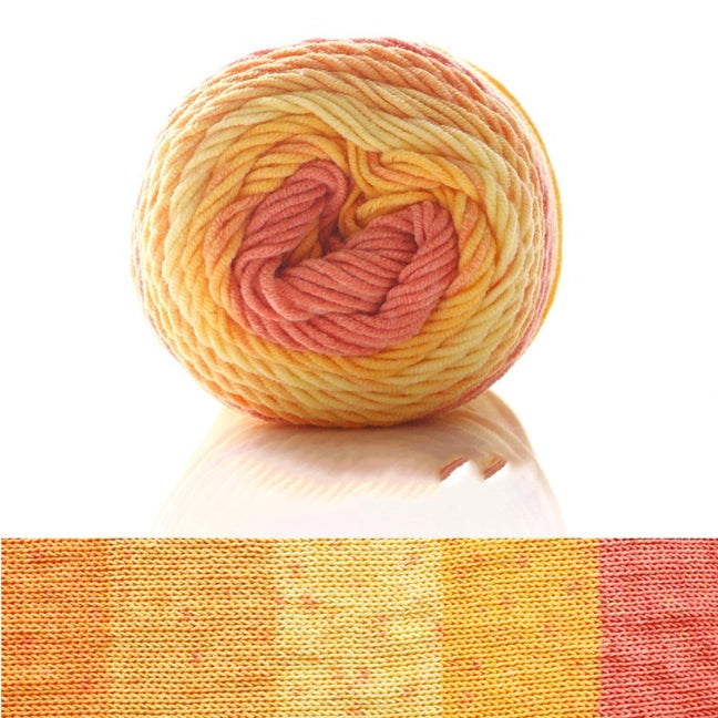 Rainbow Segment-Dyed Milk Cotton Yarn 100 Grams