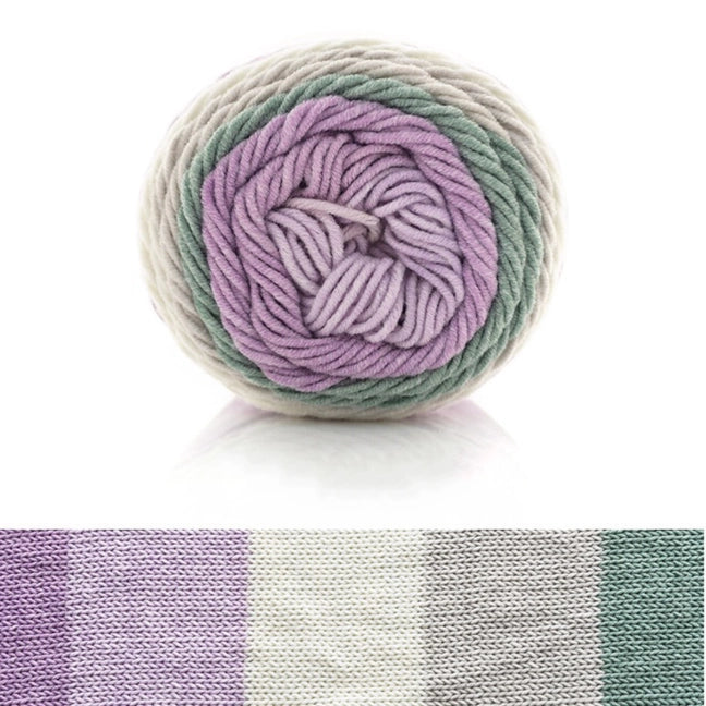 Rainbow Segment-Dyed Milk Cotton Yarn 100 Grams