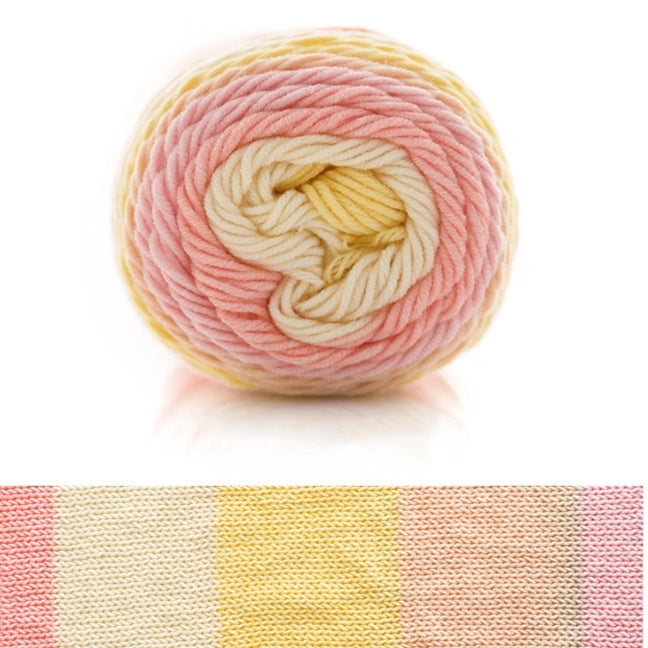 Rainbow Segment-Dyed Milk Cotton Yarn 100 Grams
