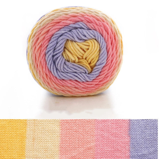 Rainbow Segment-Dyed Milk Cotton Yarn 100 Grams
