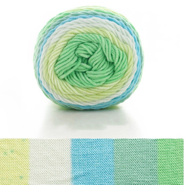 Rainbow Segment-Dyed Milk Cotton Yarn 100 Grams