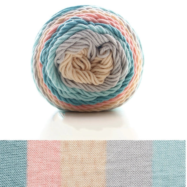 Rainbow Segment-Dyed Milk Cotton Yarn 100 Grams