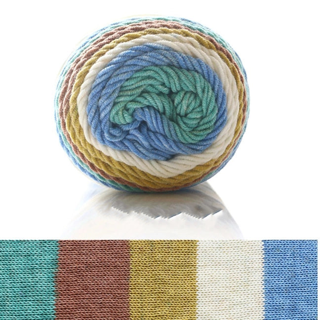 Rainbow Segment-Dyed Milk Cotton Yarn 100 Grams