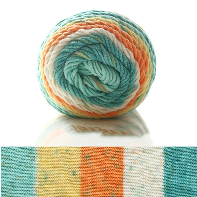 Rainbow Segment-Dyed Milk Cotton Yarn 100 Grams