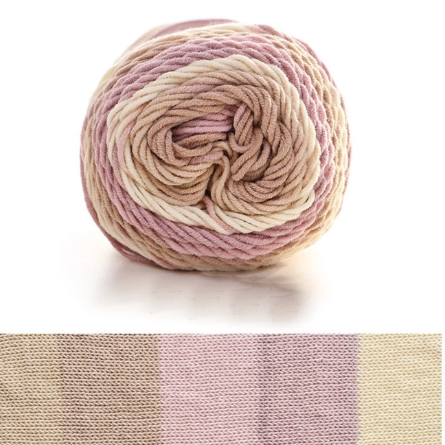 Rainbow Segment-Dyed Milk Cotton Yarn 100 Grams