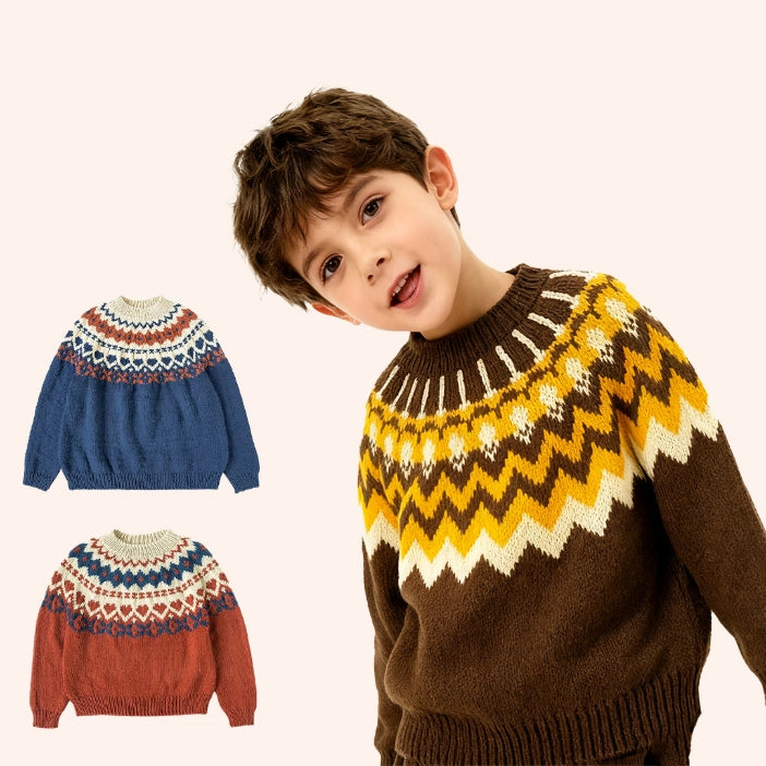 Crochet Kit - Handmade Knitting Material Kit for Lopi Yoke-Jacquard Sweaters