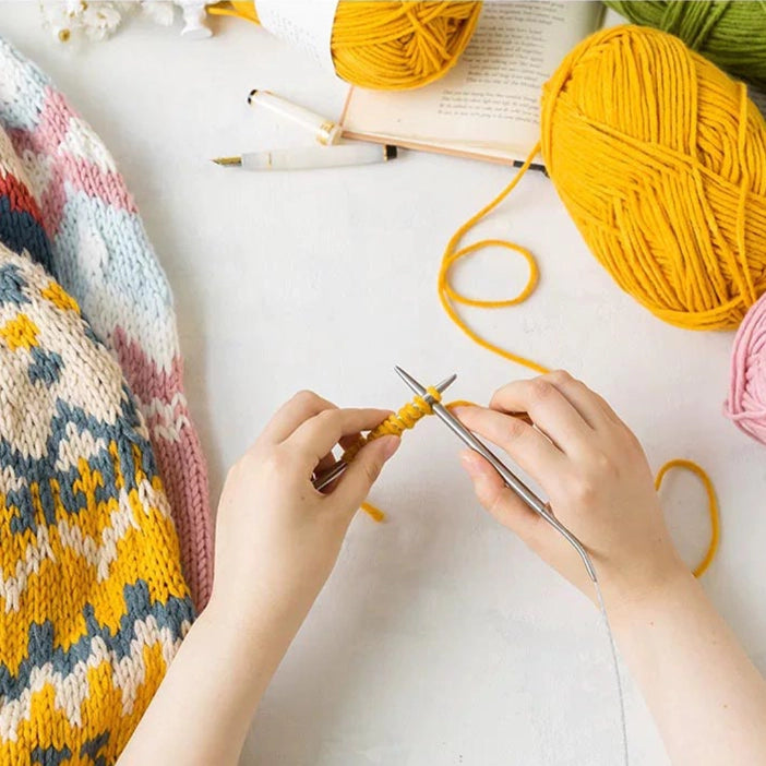 Crochet Kit - Handmade Knitting Material Kit for Lopi Yoke-Jacquard Sweaters