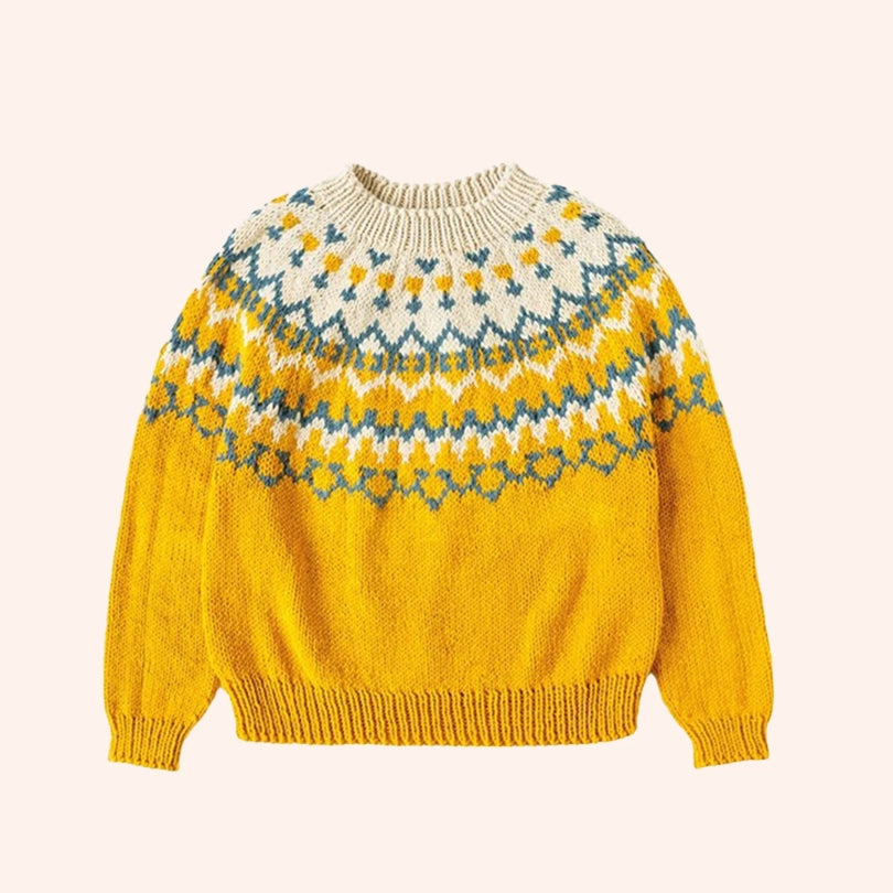 Crochet Kit - Handmade Knitting Material Kit for Lopi Yoke-Jacquard Sweaters