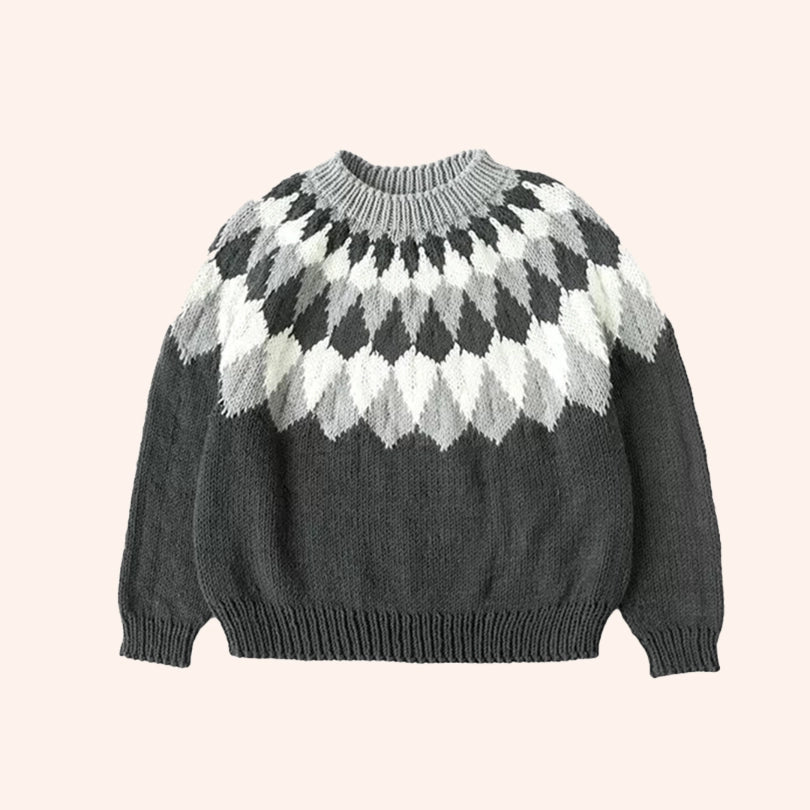 Crochet Kit - Handmade Knitting Material Kit for Lopi Yoke-Jacquard Sweaters