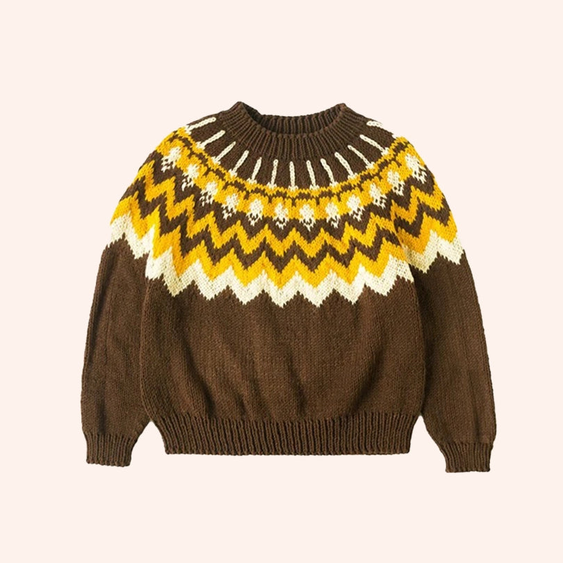 Crochet Kit - Handmade Knitting Material Kit for Lopi Yoke-Jacquard Sweaters