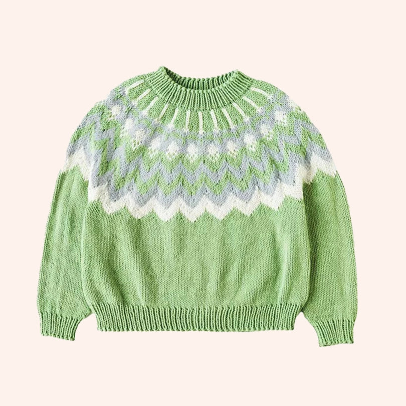 Crochet Kit - Handmade Knitting Material Kit for Lopi Yoke-Jacquard Sweaters