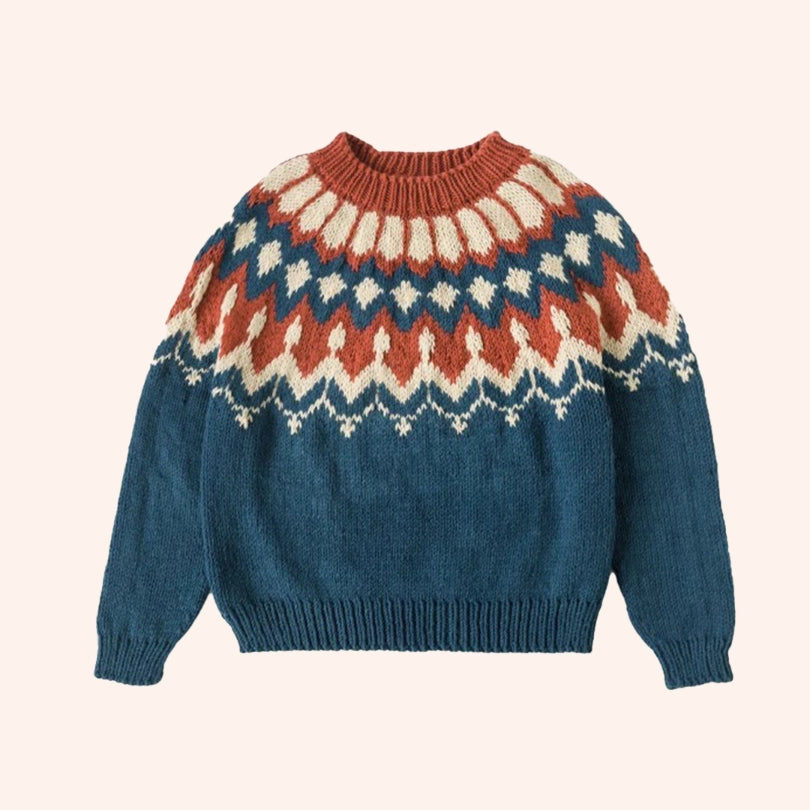 Crochet Kit - Handmade Knitting Material Kit for Lopi Yoke-Jacquard Sweaters