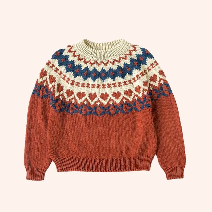 Crochet Kit - Handmade Knitting Material Kit for Lopi Yoke-Jacquard Sweaters