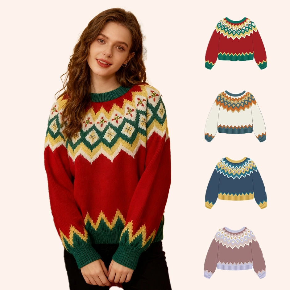 Crochet Kit - Handmade Knitting Material Kit for Charlotte Argyle-Jacquard Sweaters