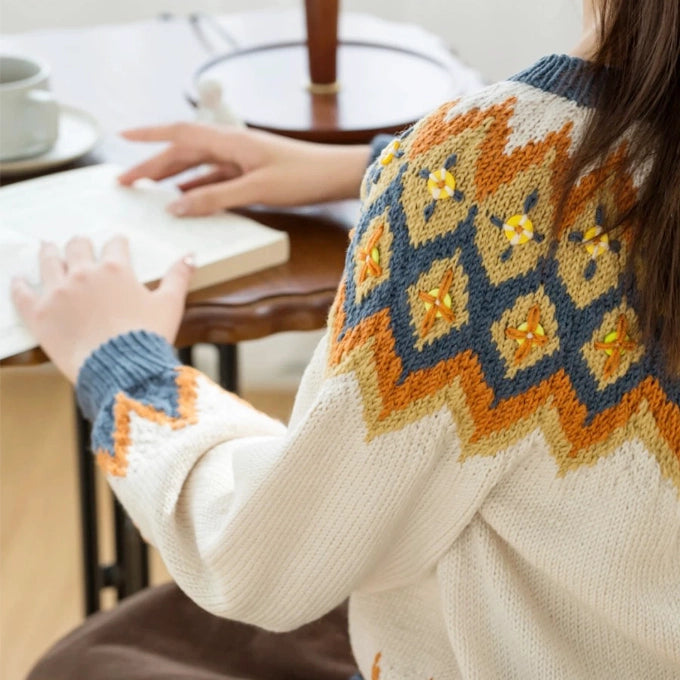 Crochet Kit - Handmade Knitting Material Kit for Charlotte Argyle-Jacquard Sweaters