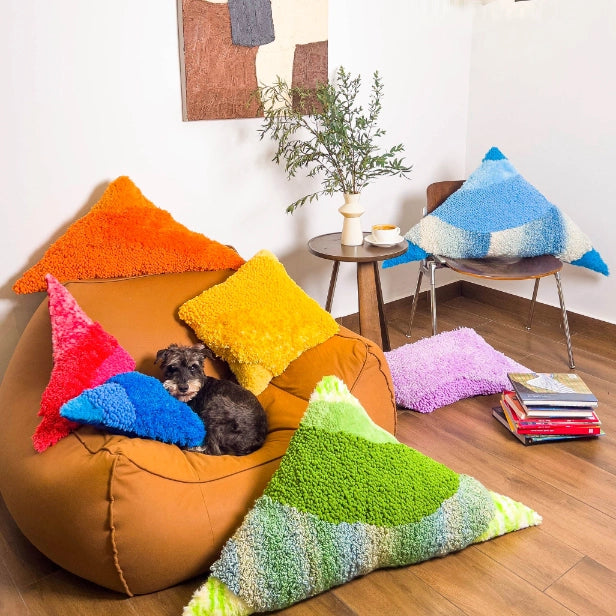 Artisan-Made - Geometric Puzzle Throw Pillow