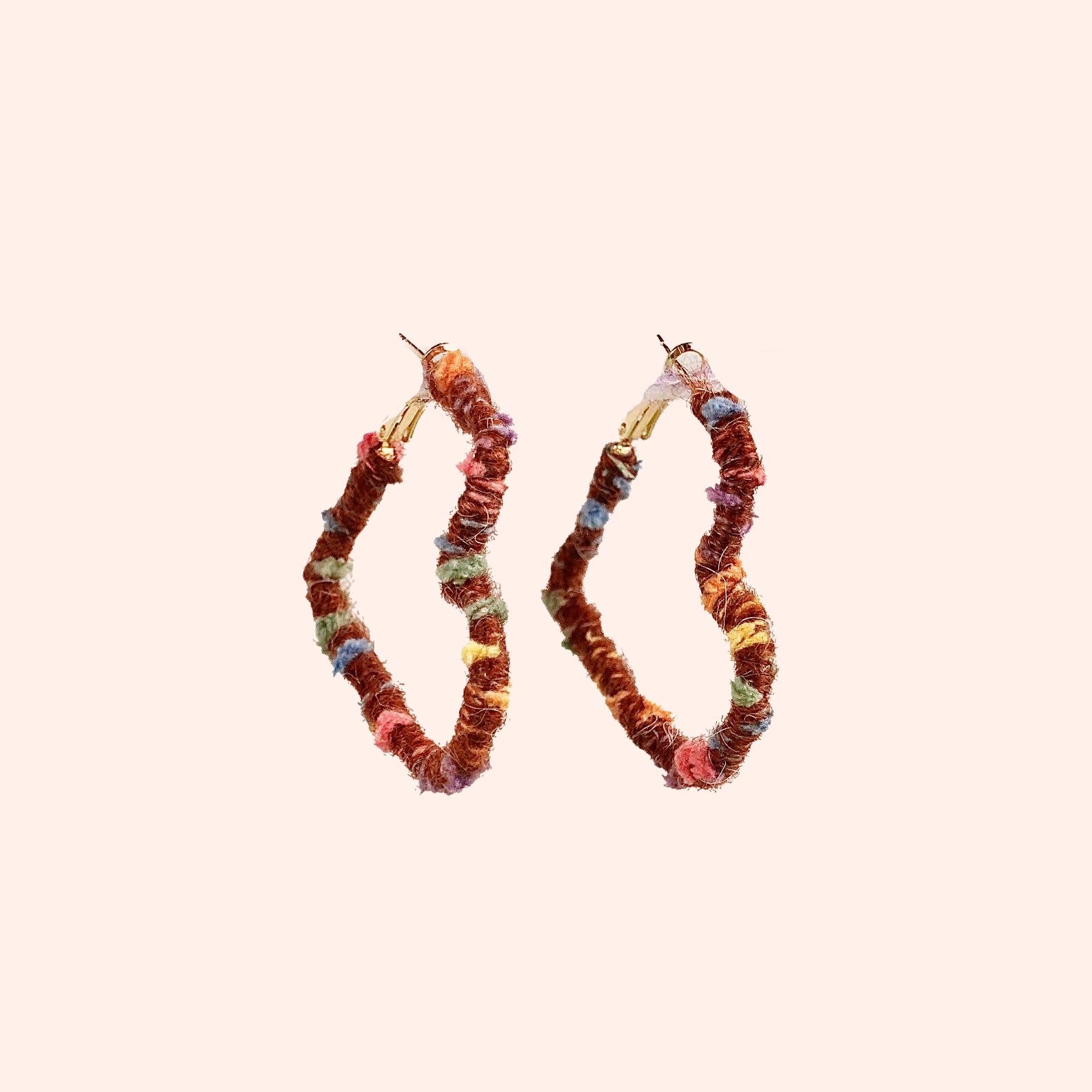 Artisan-Made - Brown Yarn Earrings